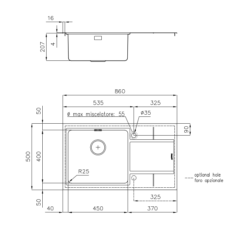 438305x Мойка S4000 4383 05x Fosterspa  - Вид №1