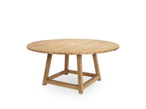 Круглый стол из тикового дерева