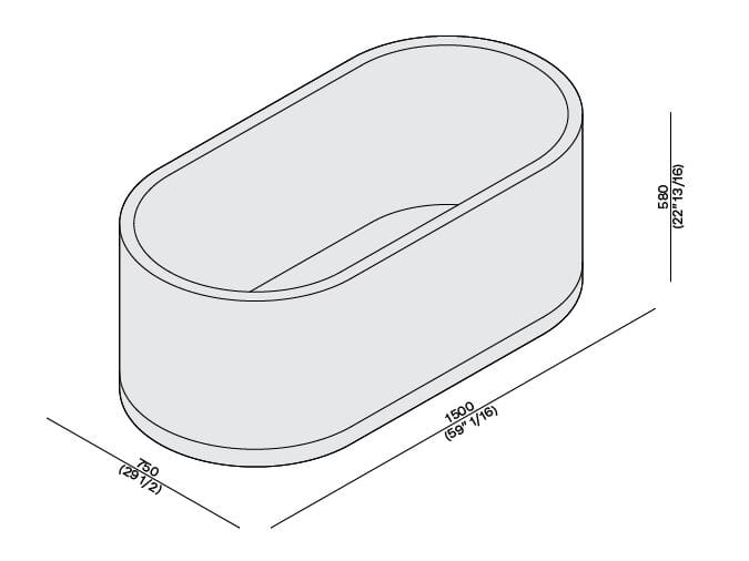 Мраморная овальная ванна в центре комнаты LUCE DI CARRARA Passage ARCH-00054615 - Вид №3
