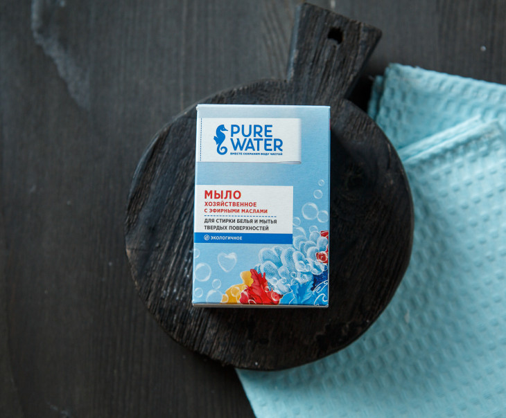 9054 Хозяйственное мыло PW с эфирными маслами 175 г Вкусляндия 