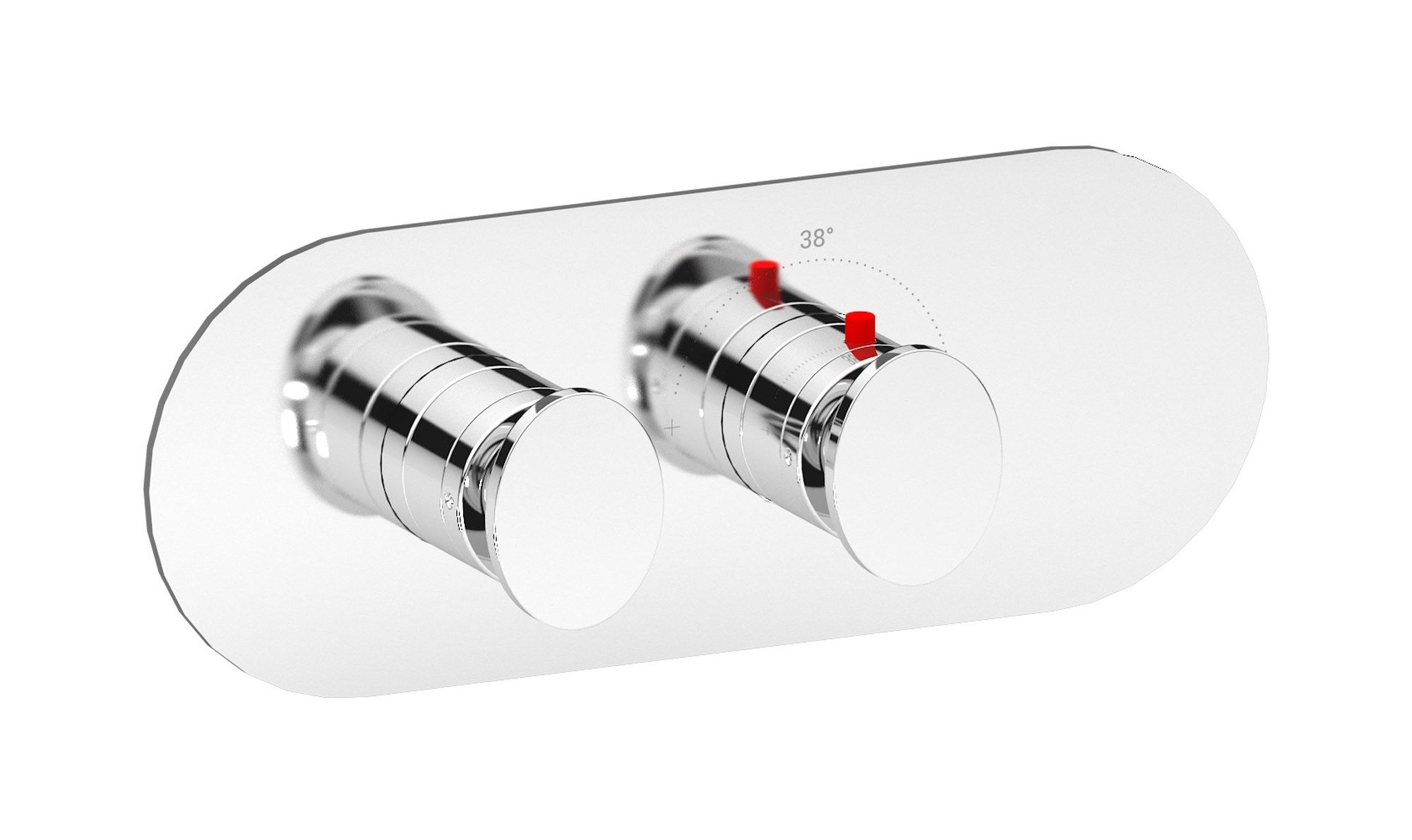 Термостатический смеситель для душа с 2 отверстиями IB Aqua ARCH-00095126 - Вид №9