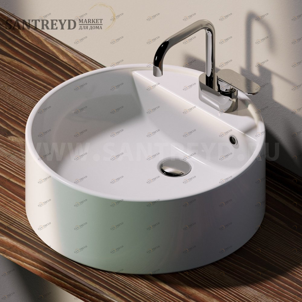 5050C9016 Накладная раковина на столешницу  круглая Ceramica Flaminia Twin