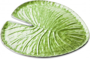 10552499 Julia Knight Блюдо-лист Julia Knight "Флора. Лилия" 43см (мохито) Алюминий