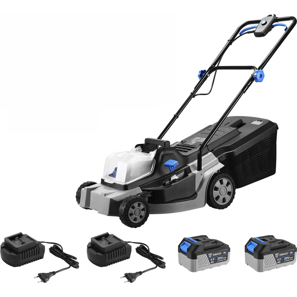Газонокосилка аккумуляторная Deko DKLM40V PRO 20 В 40 см 2x4 Ач АКБ и ЗУ входит в комплект 87613223 STLM-2016536  - Вид №1