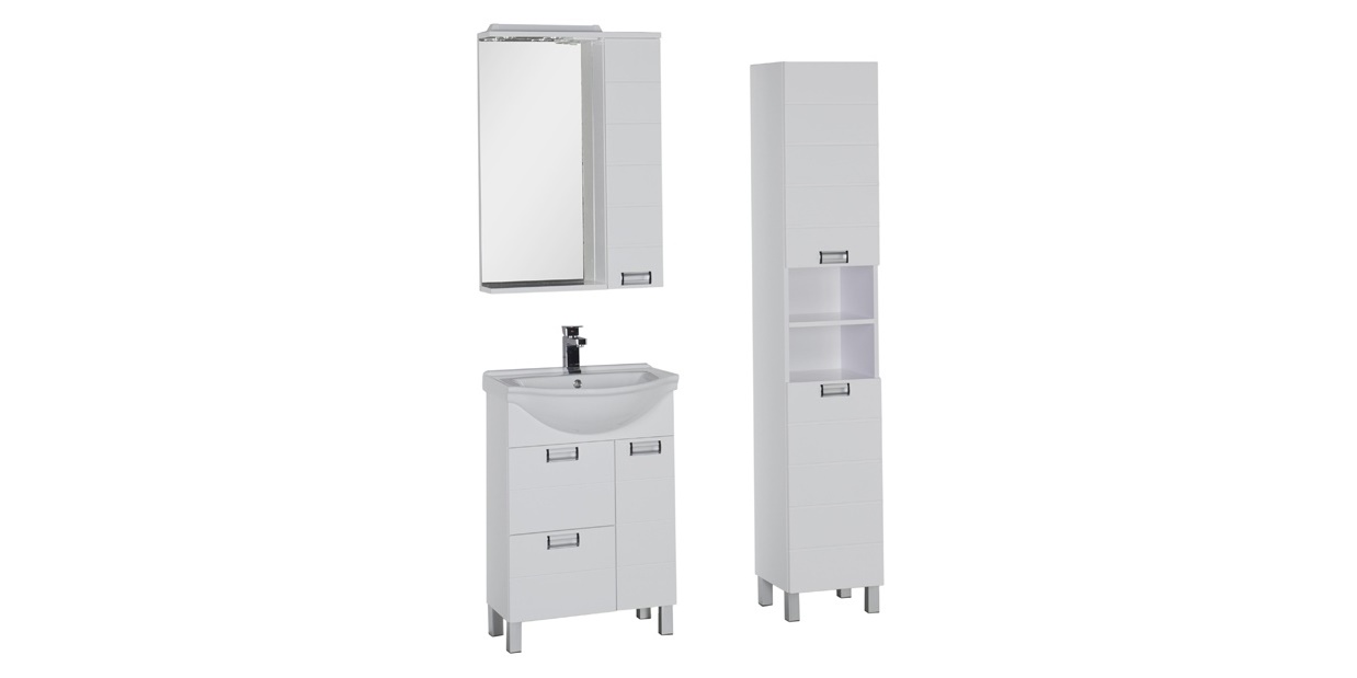 Комплект мебели Aquanet Сити 60 белый 00171958 - Вид №1