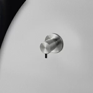 Запорный вентиль матовая сталь с черной ручкой Toki Radomonte TKI50SCIL22