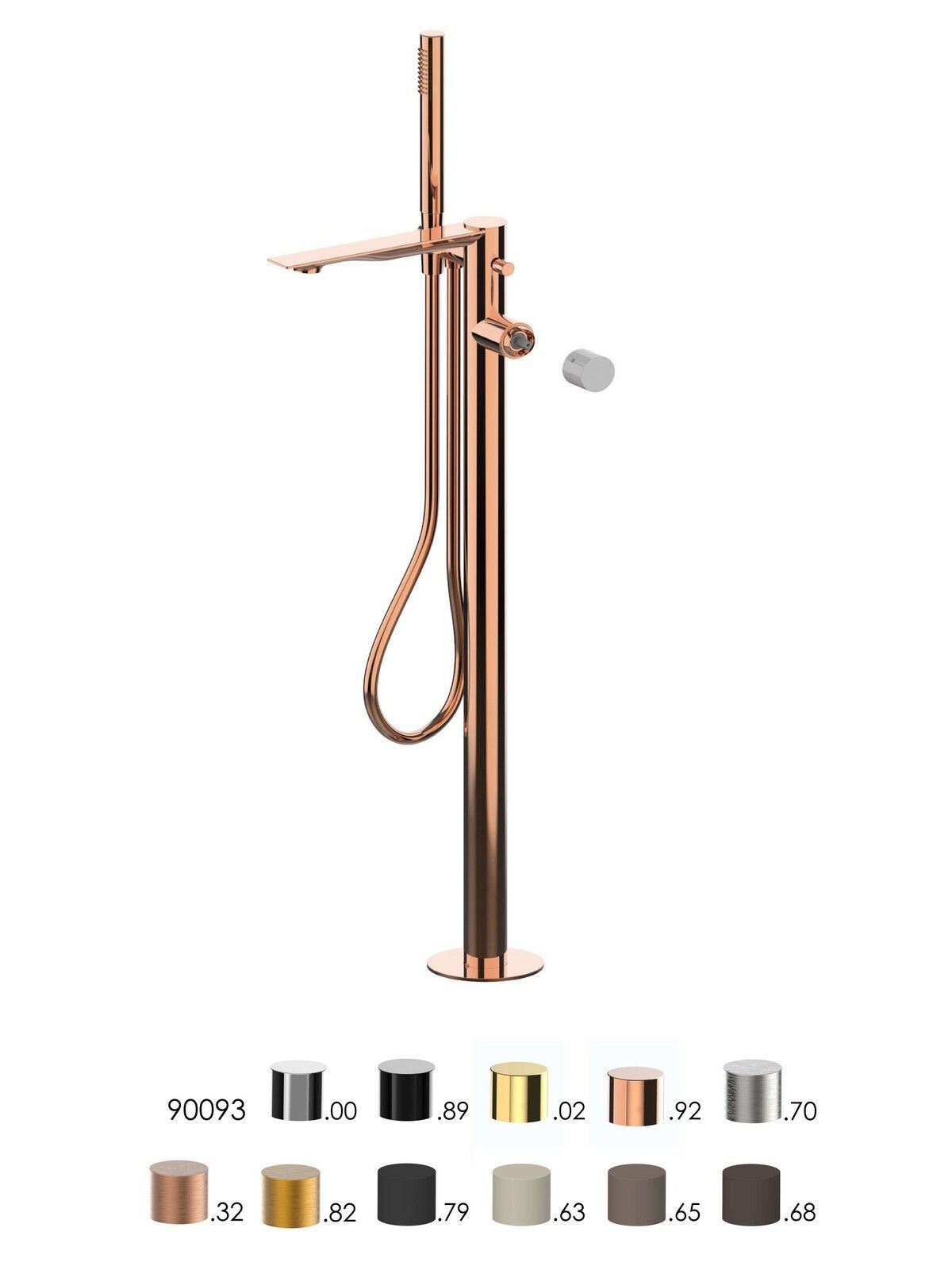 Однорычажный смеситель для ванны с ручным душем Rubinetterie Frattini Narciso S ARCH-00013451 - Вид №8