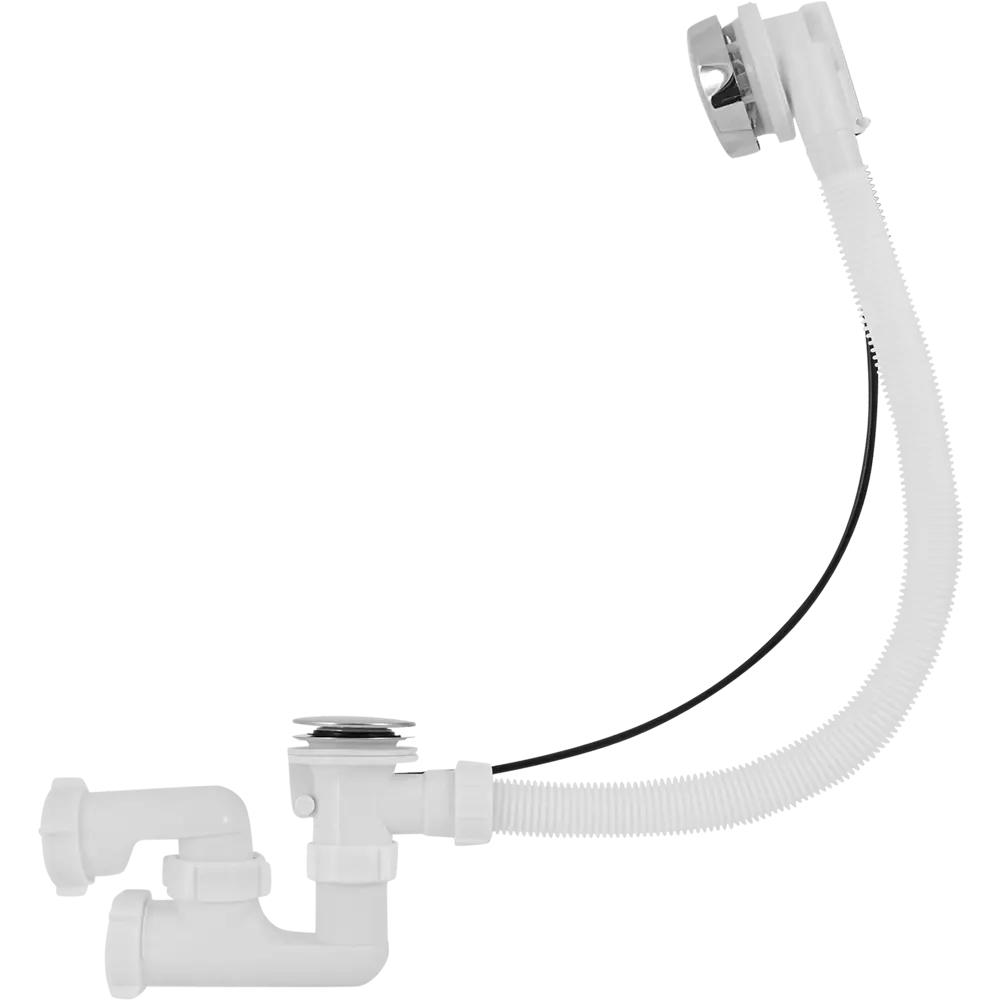 Сифон для ванны АНИ Пласт с полуавтоматическим сливом-переливом 84660200 STLM-0053549 - Вид №1