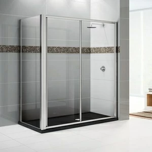 Novellini. Душевой уголок 138x90 см 2P+F с серебристым профилем STAR