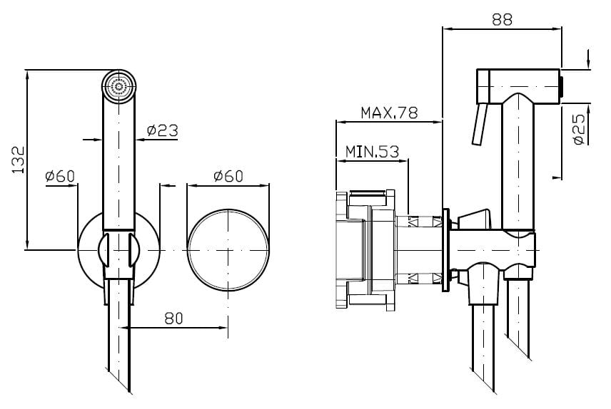 Нержавеющая сталь гидроскоп с миксером Zucchetti Sablier ARCH-00028318 - Вид №2