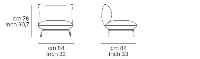 Тканевое кресло Midj площадь ARCH-00136858 - Вид №1