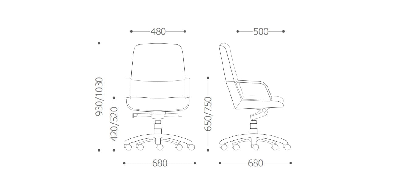 Вращающееся офисное кресло с колесами VAGHI Kiruna Guest ARCH-00065768 - Вид №4