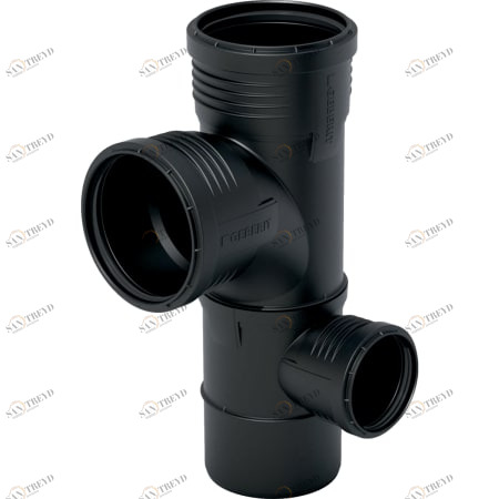 GEBERIT 390.560.14.1 Крестовина двухплоскостная комбинированная Geberit Silent-PP 87,5°, правая 
