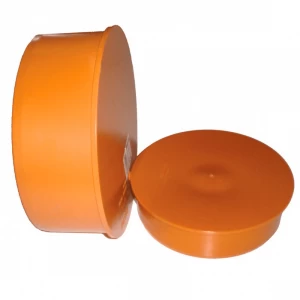 Заглушка для наружной канализации Д 160 рыжая