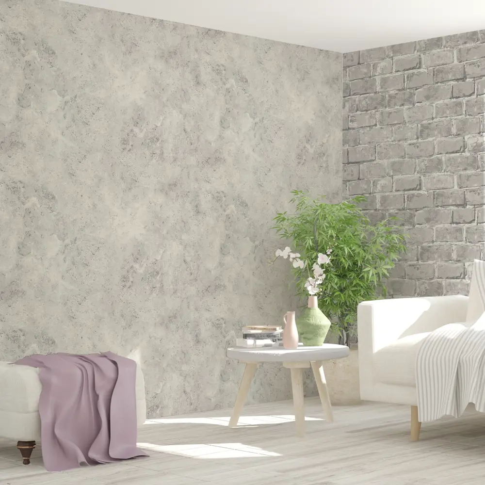 Обои флизелиновые Inspire Rock светло-серые 1.06 м Granit 5 83617698 STLM-2153655 - Вид №4