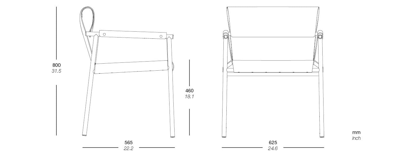 Кожаный стул с подлокотниками Patrick Jouin Edition OLO ARCH-00101695 - Вид №6