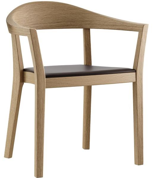 horgenglarus Штабелируемый стул из массива дерева с подлокотниками  3-350a  - Вид №1