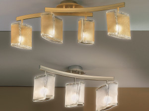 Стеклянный светодиодный потолочный светильник с фиксированной рукояткой