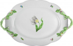 68908 Herend Блюдо овальное с ручками 38см "Китти" Фарфор