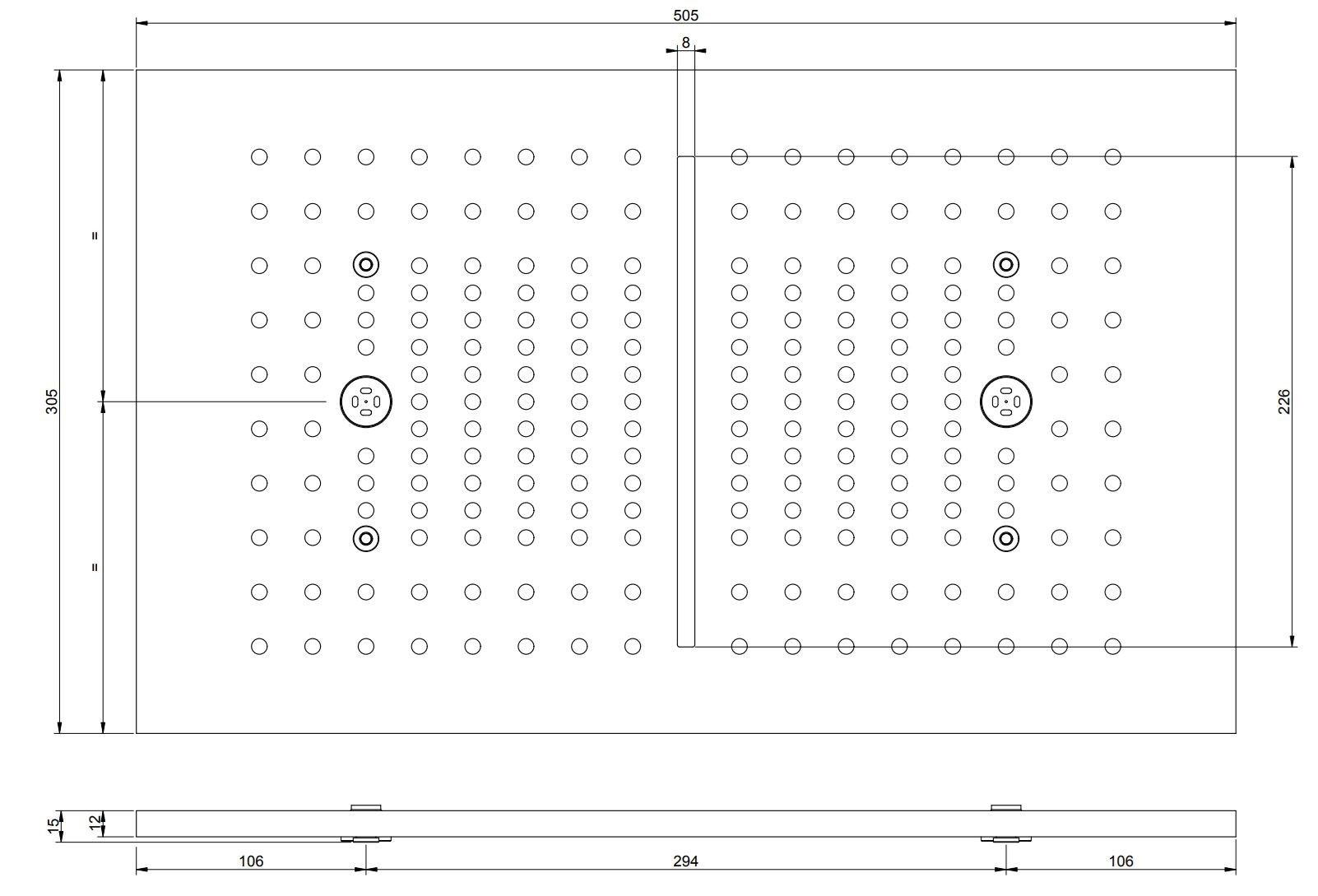 Прямоугольная потолочная насадка для душа с водопадом Gessi ARCH-00032651 - Вид №3