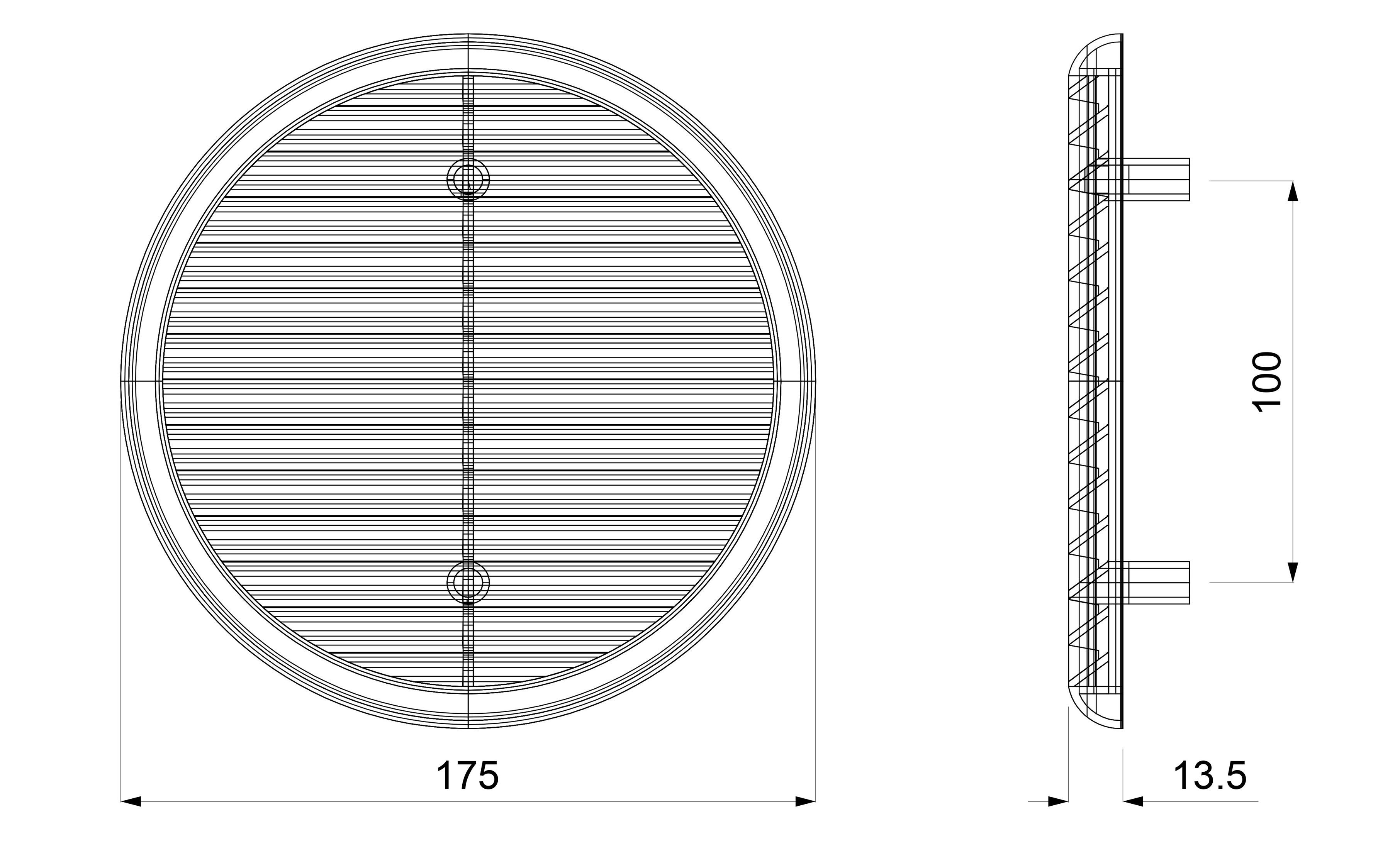 Универсальная круглая решетка First Corporation вентиляция ARCH-00051633 - Вид №5