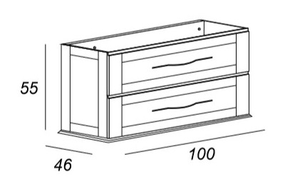 Мебель для ванной CEZARES TIFFANY 101 Nero grafite 54952 - Вид №1