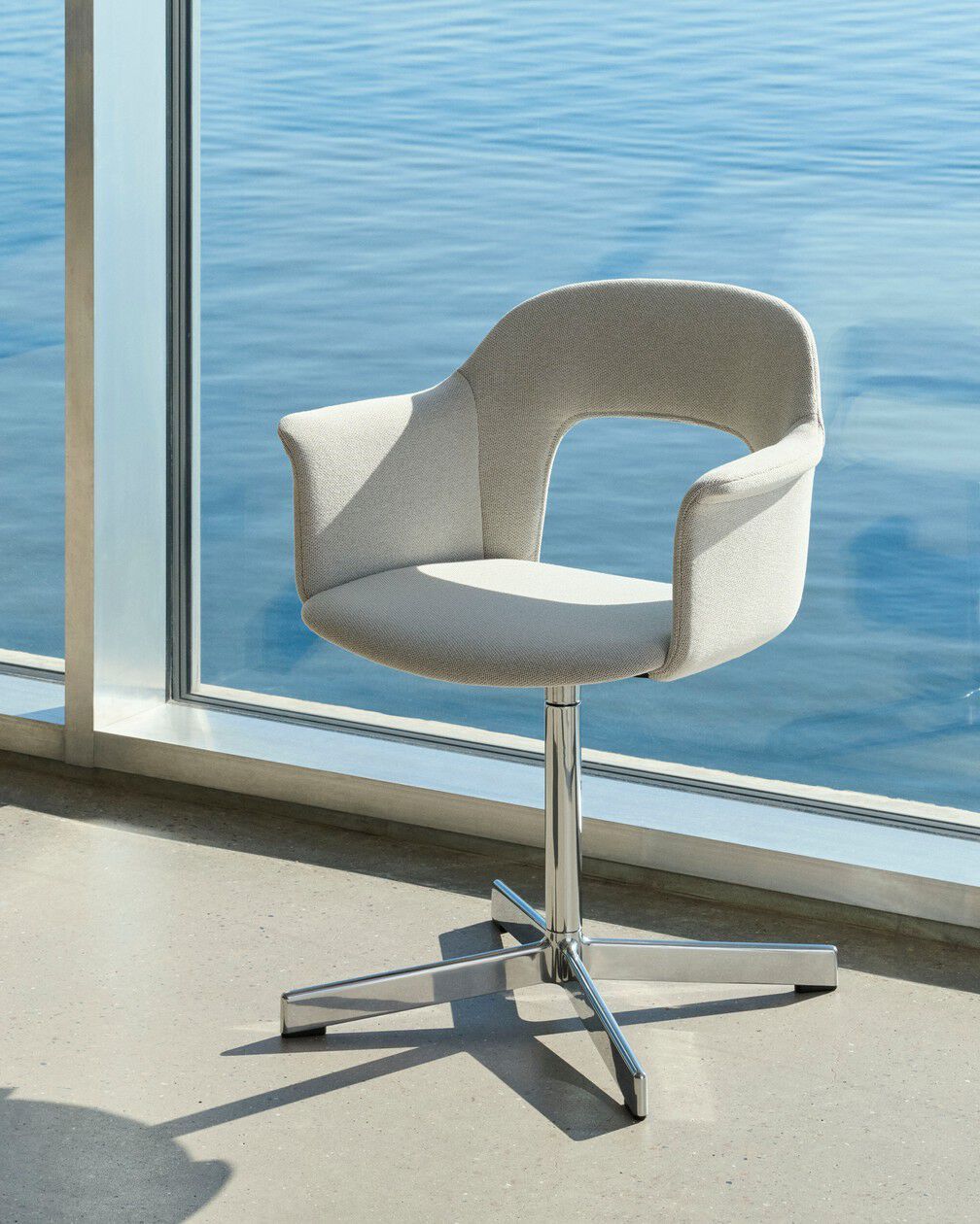 Полипропиленовый стул с подлокотниками с открытой спинкой Hay макет ARCH-00062765 - Вид №61