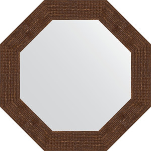 BY 3739 Зеркало в багетной раме - мозаика античная медь 70 mm EVOFORM Octagon