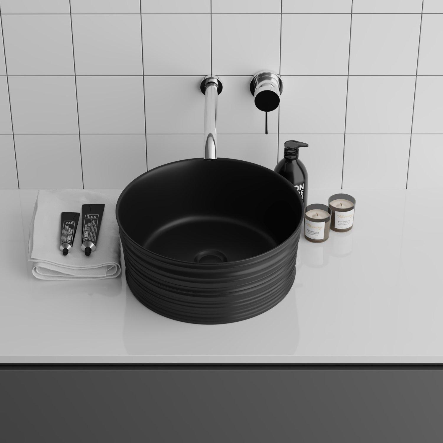 GR-3025BM Накладная раковина на столешницу  прямоугольная Grossman 