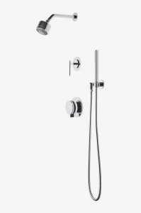 DBSP22 Душевая кабина с балансировкой давления в децибелах с дождевой лейкой 3 1/4 дюйма, ручным душем и переключающей ручкой Waterworks