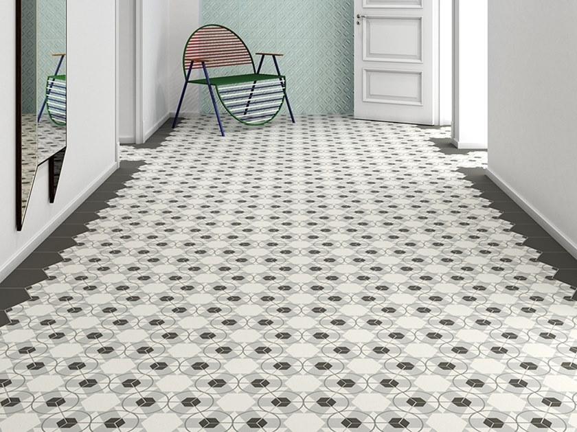 Marca Corona Настенная / напольная плитка из керамогранита с эффектом энкаустики Paprica sun-id-1357298 - Вид №1