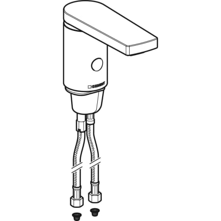 116.246.21.1 Смеситель для раковины Geberit тип 186, питание от батарей Geberit  - Вид №1