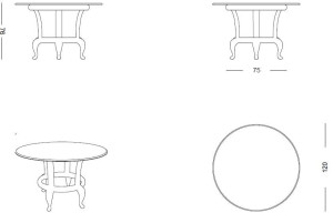 Круглый садовый стол