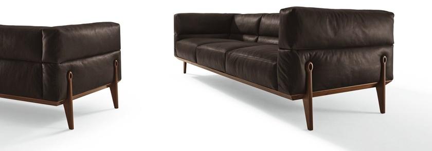 Giorgetti 3-х местный кожаный диван Ago sun-id-1392631 - Вид №1