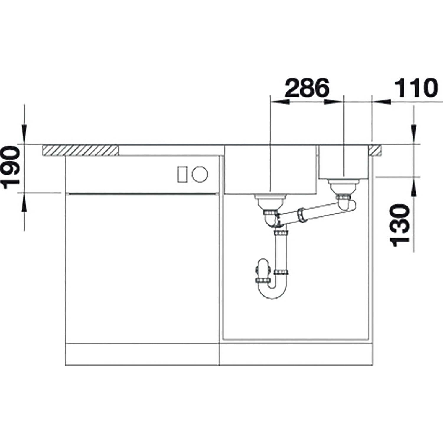 524652 Кухонная мойка Blanco Axia III 6 S доска ясень чаша слева, кофе  Blanco Axia Кофе - Вид №3