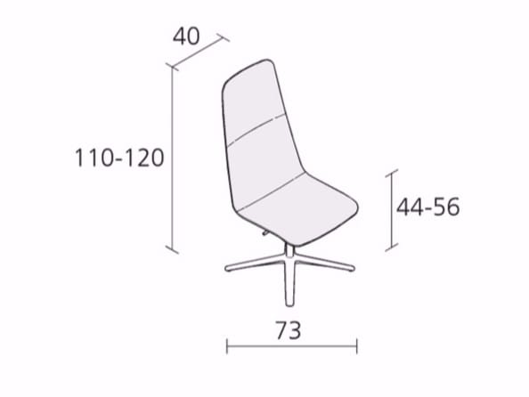 Спицевое вращающееся кресло с высокой спинкой Alias тонкий ARCH-00056157 - Вид №3