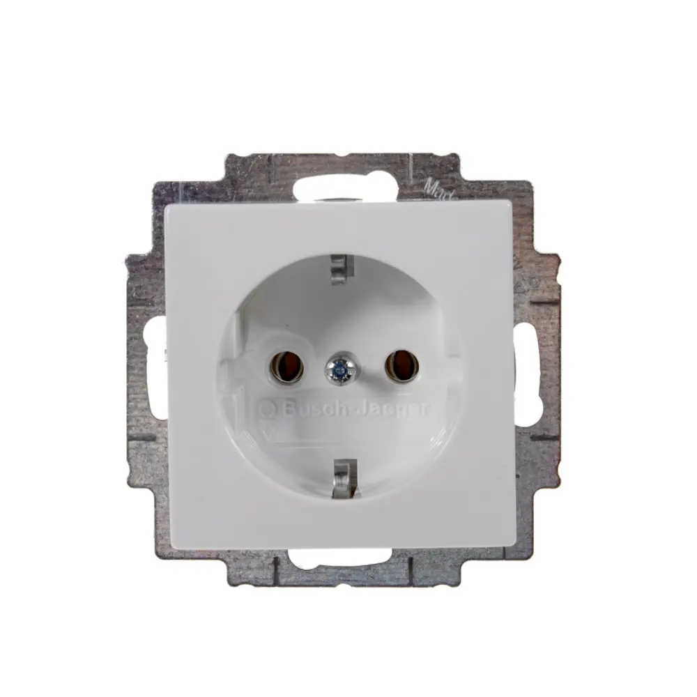 Розетка ABB Basic55 с заземлением цвет белый 13607004 STLM-2137388 Basic 55 - Вид №1