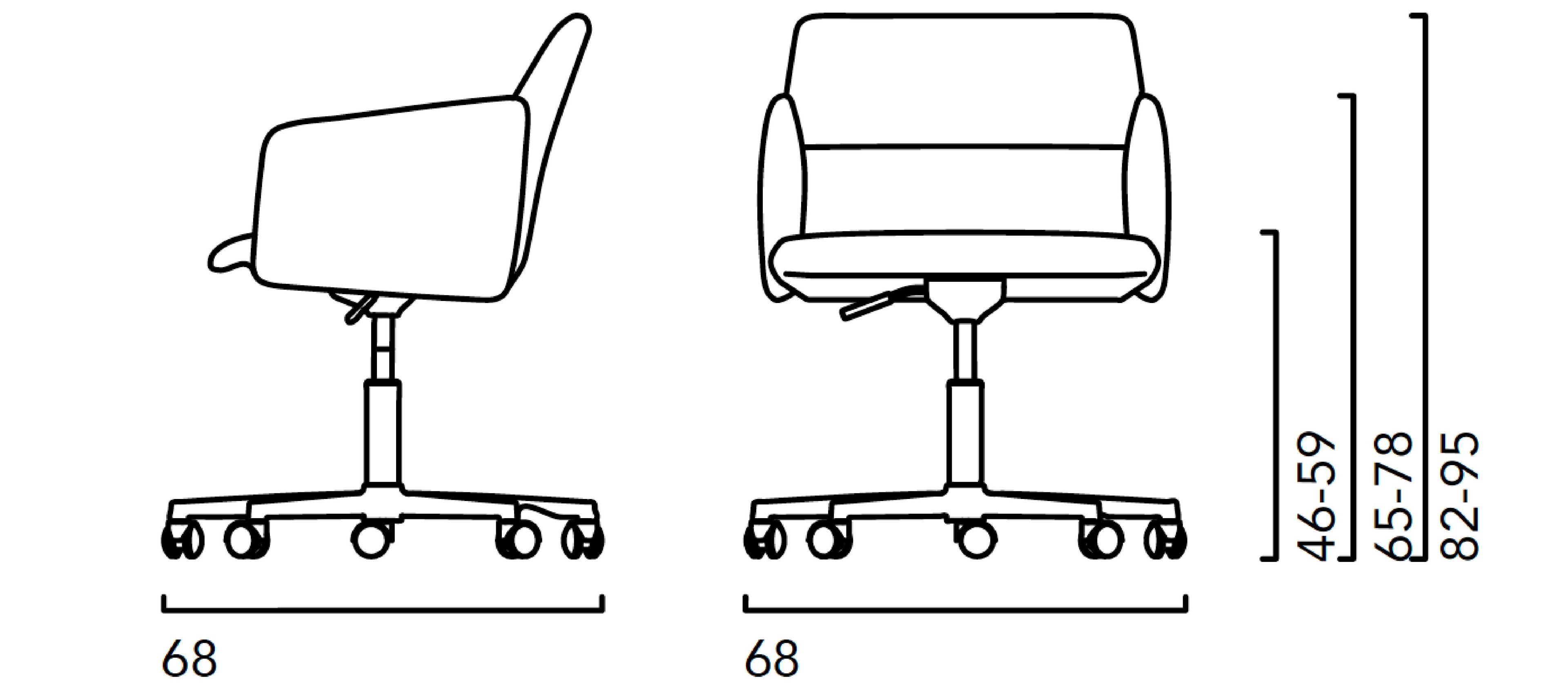 5 спиц мягкий операционный стул Crassevig ARCH-00029344 - Вид №2