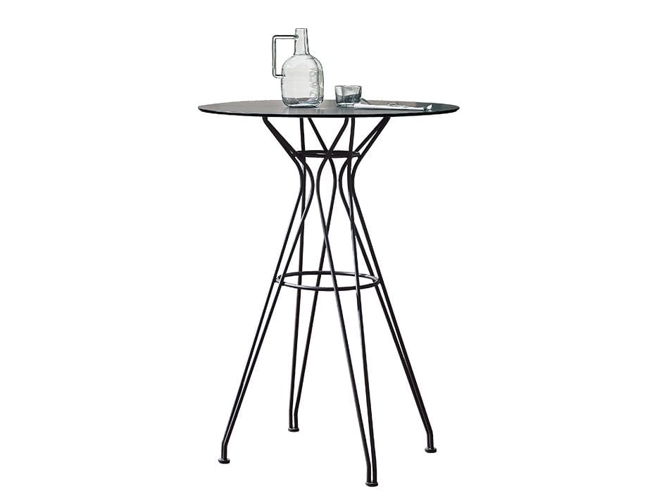 Высокий круглый стол из стали и дерева Bontempi Casa VINCENT ARCH-00045401