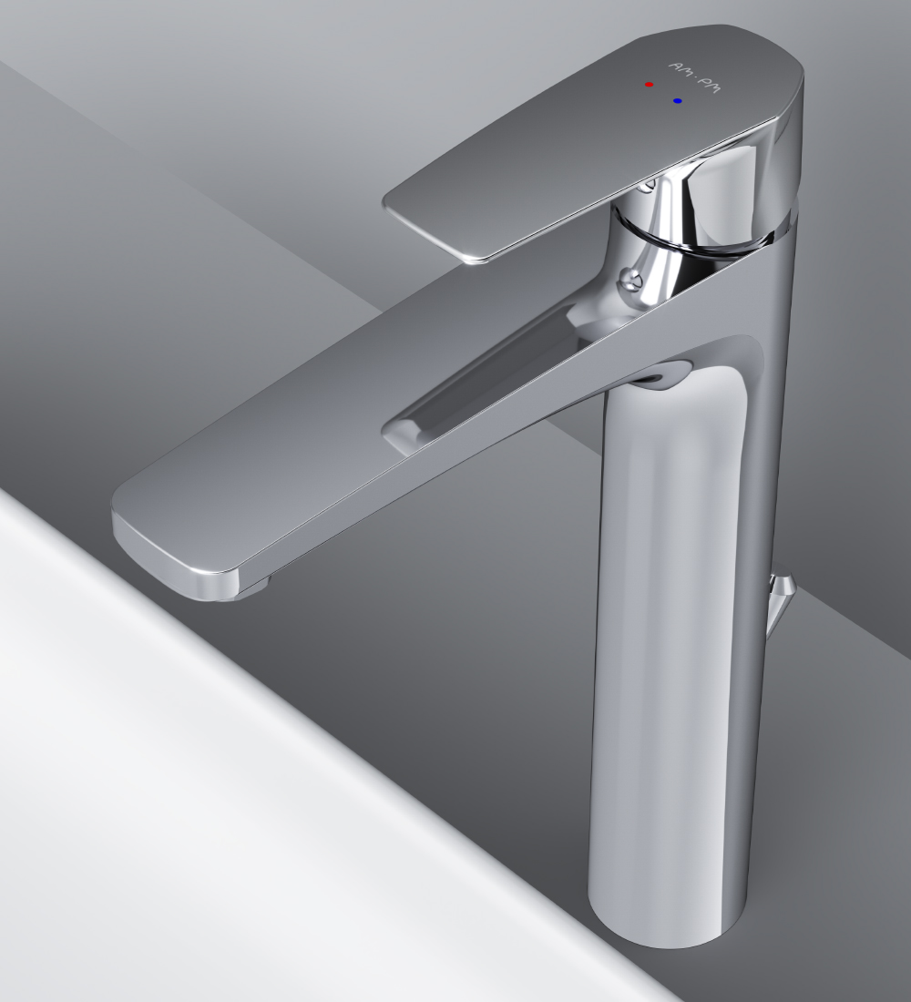 F90A92200 смеситель для умывальника излив 155 мм с д/к хром шт AM.PM Gem - Вид №3