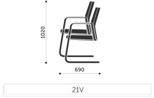 profim Консольный стул для конференций с подлокотниками Myturn sun-id-1419783 - Вид №10
