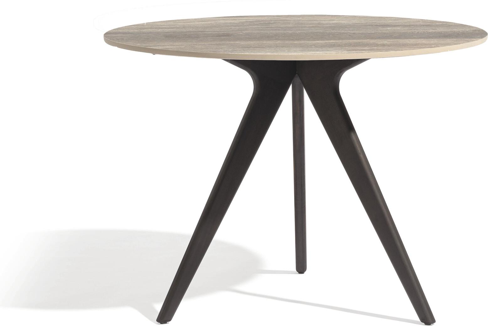 MNST986 Обеденный стол teak nero ⌀125см Manutti Torsa