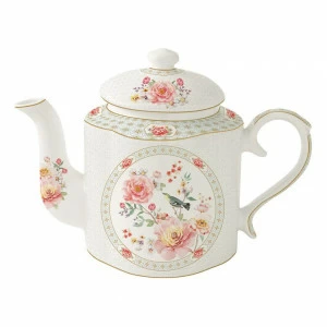 Чайник фарфоровый белый с розовым в подарочной упаковке "Райский сад" EASY LIFE РАЙСКИЙ САД 00-3947044 Белый;розовый
