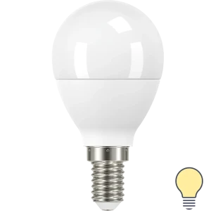 Лампа светодиодная Lexman P45 E14 175-250 В 7.5 Вт матовая 750 лм теплый белый свет