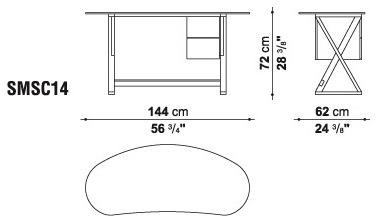 Maxalto Письменный стол из массива дерева с ящиками Sidus sun-id-1395016 - Вид №4