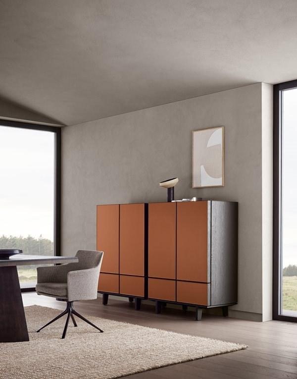 Poliform Вращающееся кресло из ткани с подлокотниками Stanford sun-id-1469267 - Вид №2