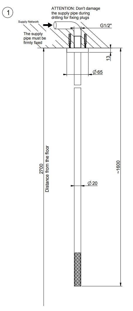 Из нержавеющей стали потолок дозирования носик для умывальника Gessi Мелы316 ARCH-00032539 - Вид №3