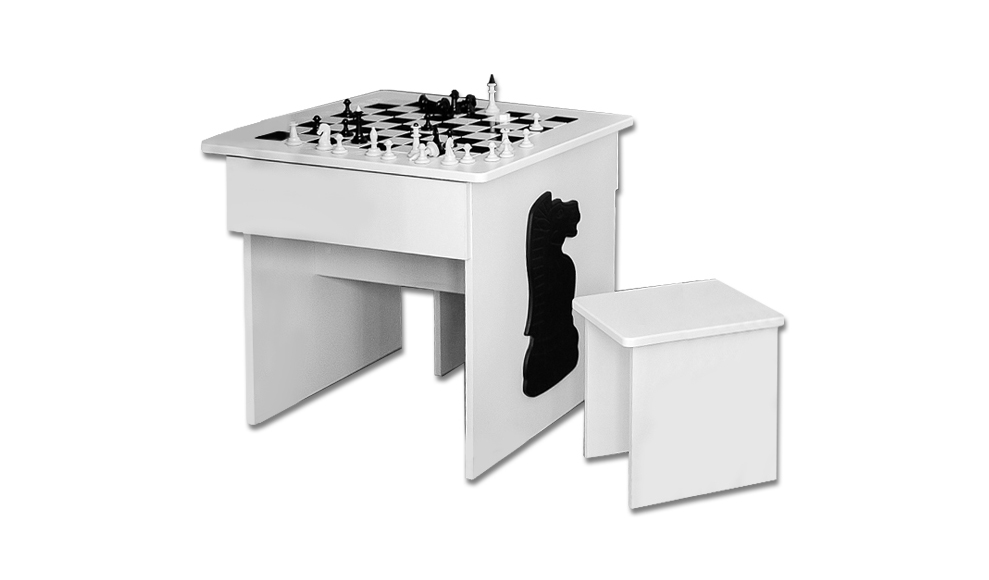 Детский игровой стол "Шахматы" МАНДАРИН ПРОДЛЕНКА 178749 Белый;черный Santreyd  - Вид №1