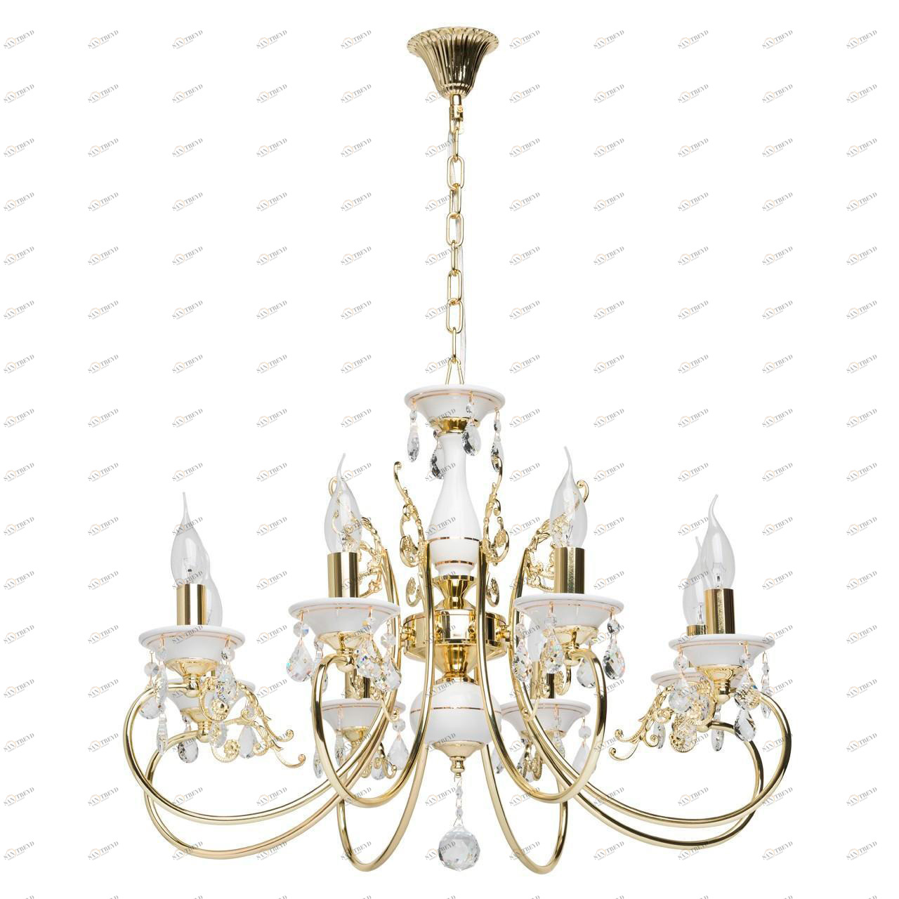 Подвесная люстра MW-Light Свеча 25 301018208 белая MW-LIGHT ДИЗАЙНЕРСКИЕ, СВЕЧА 188193 Белый 