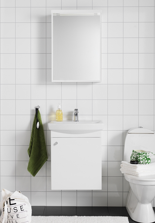 1751216 Life 500 В Комплекте Зеркало Белое С Дверью Hafa  Белый 